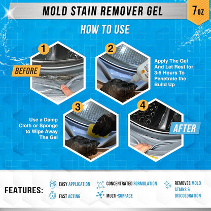 🧽🫧Mold Stain Remover Gel Cleaner Heavy Duty Stain Cleaner - 7 Fl Oz