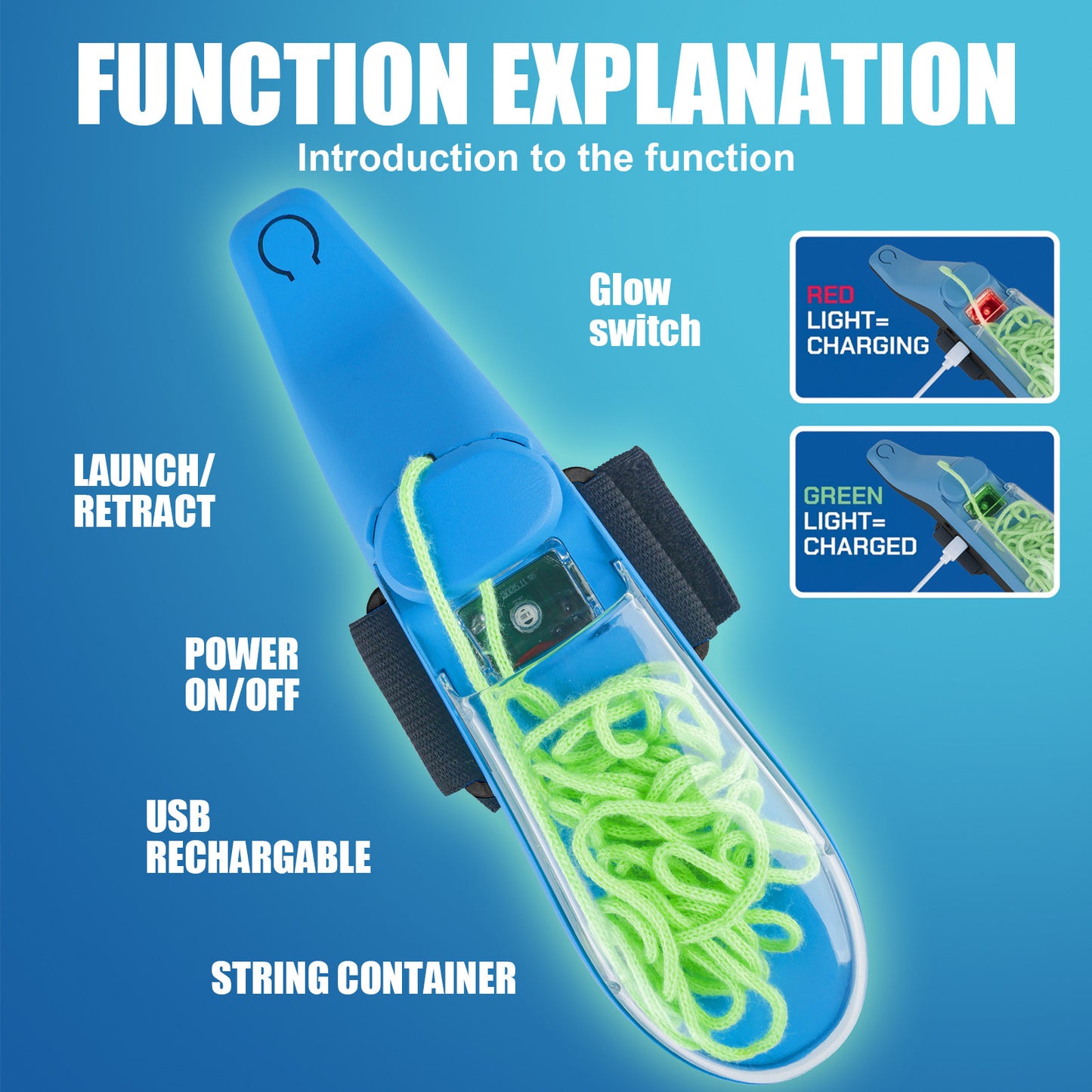String Launching Webshooter that Glows-In-the-Dark