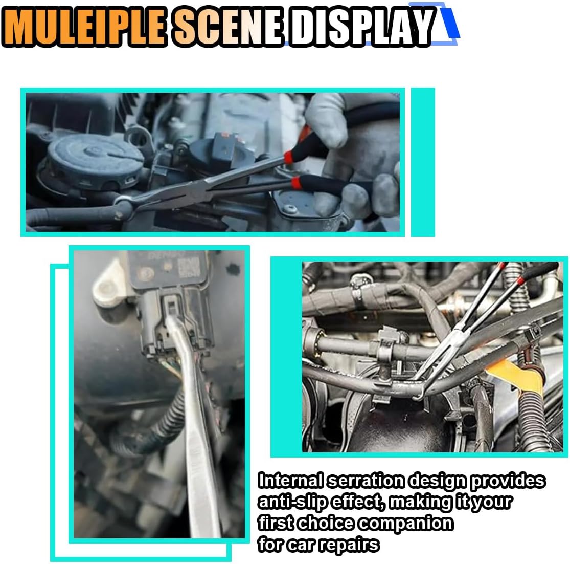 🛠️11 Inch Car Electrical Disconnect Pliers, Electrical Connector Disconnect Pliers Car Fuel Feed Pipe Plier
