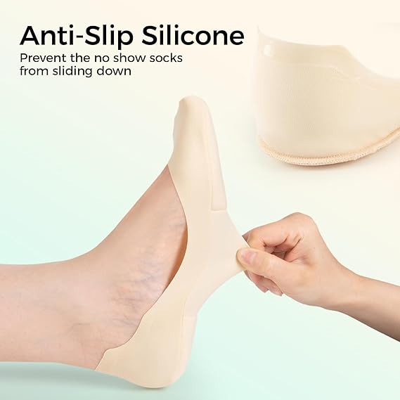 🔥7 Pairs No Show Socks Womens Cushioned Non Slip Low Cut Invisible Liner Footies Socks🧦 for Flats Loafers