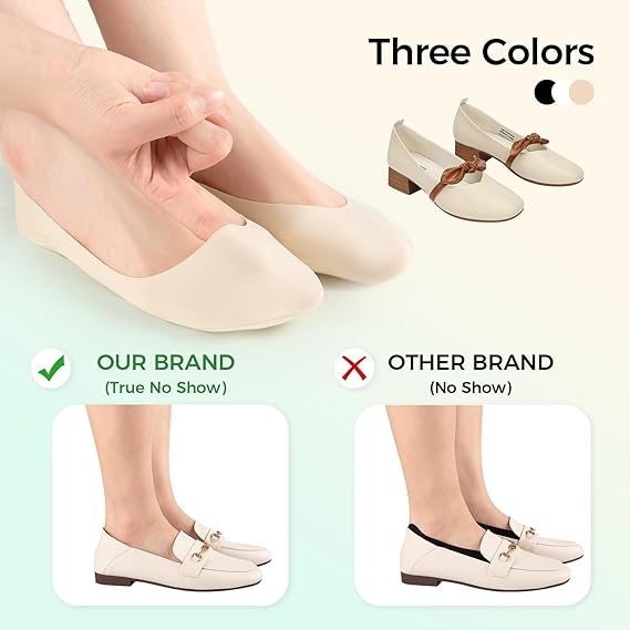 🔥7 Pairs No Show Socks Womens Cushioned Non Slip Low Cut Invisible Liner Footies Socks🧦 for Flats Loafers
