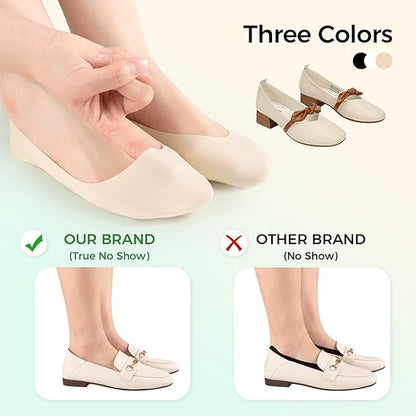 🔥7 Pairs No Show Socks Womens Cushioned Non Slip Low Cut Invisible Liner Footies Socks🧦 for Flats Loafers