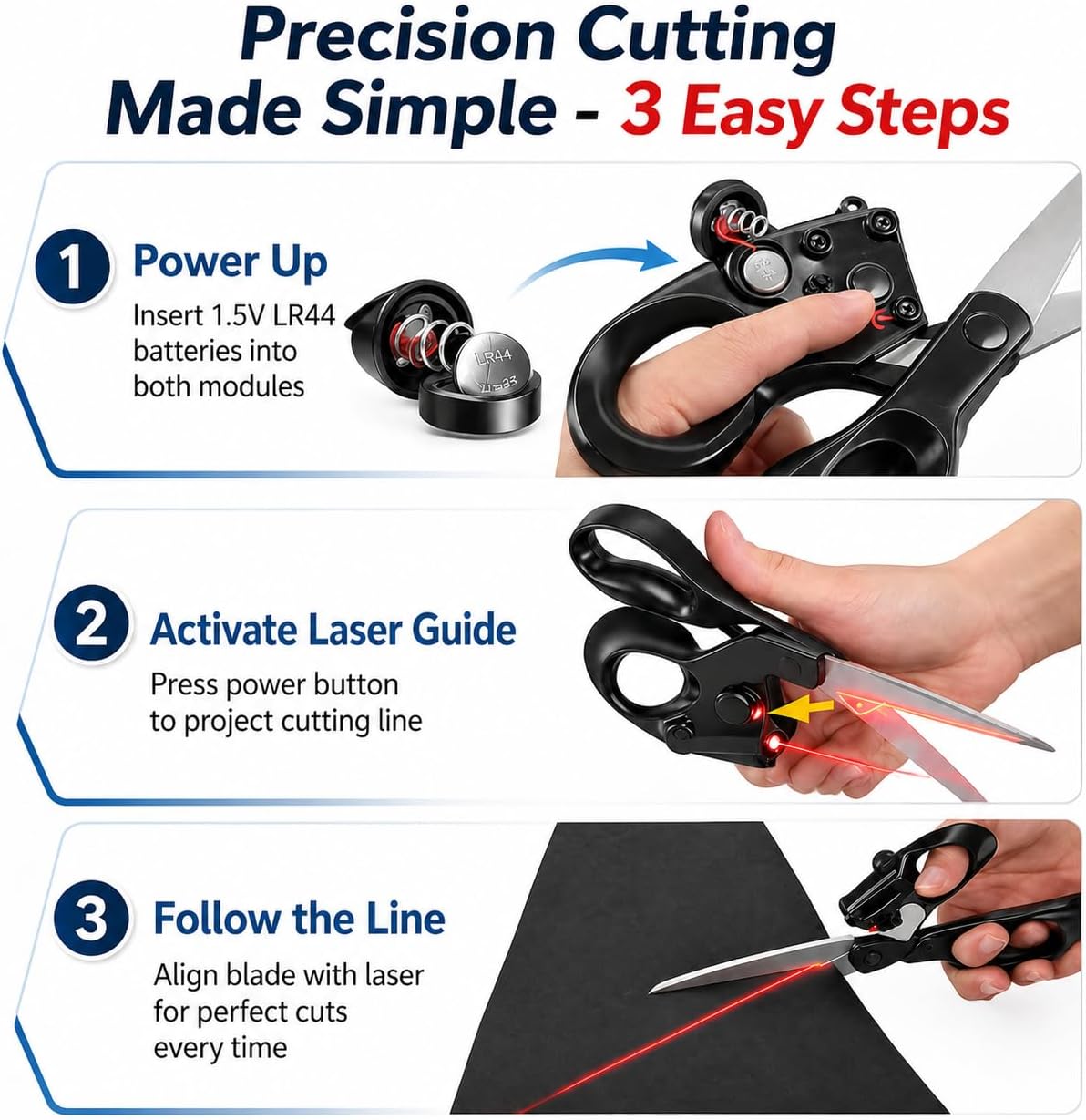 ✂️Professional Laser Guided Scissors for Fabric Cutting