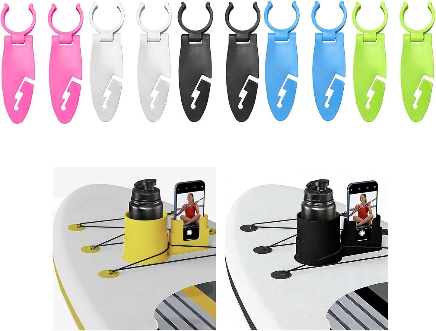 🚣‍♂️8pieces Paddle Board Clips Holder for Various Kayak Secure Fixing Clamps Holder Paddle Board Accessories