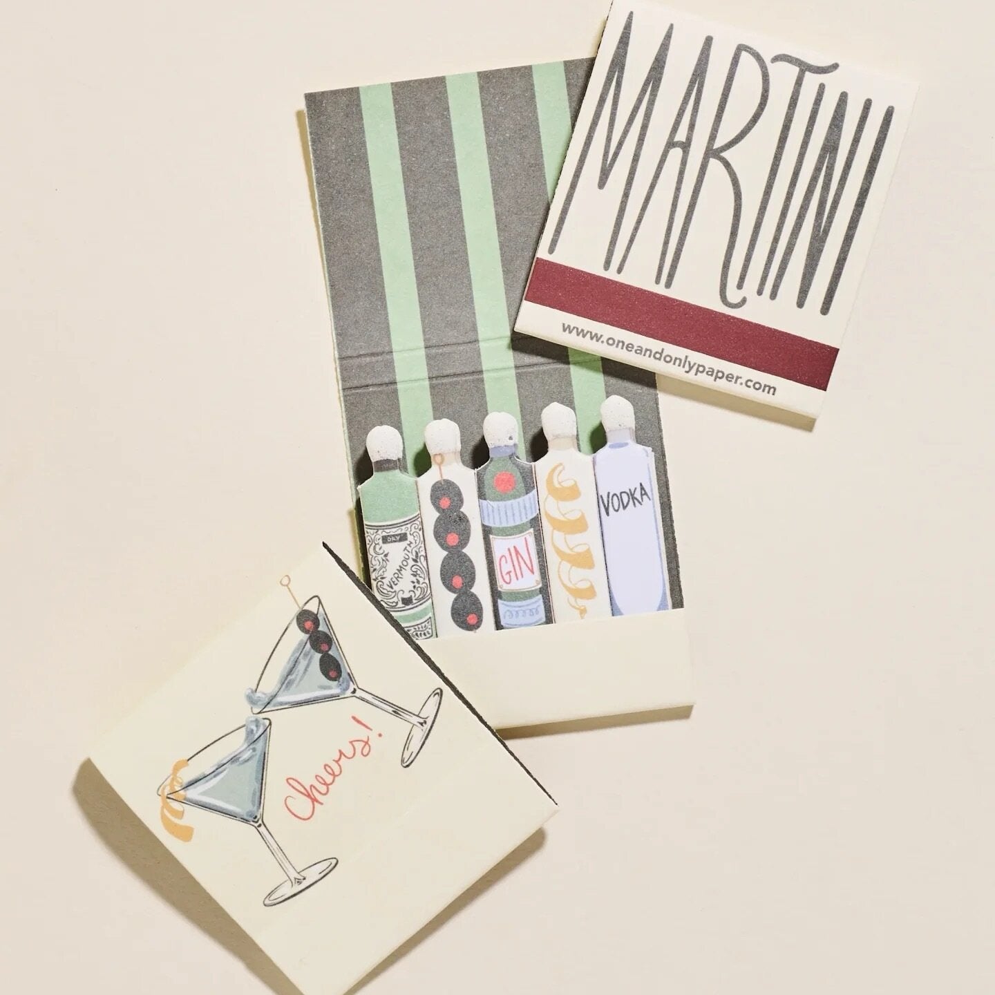 🔥🔥Martini Printed 10 Stem Matchbook