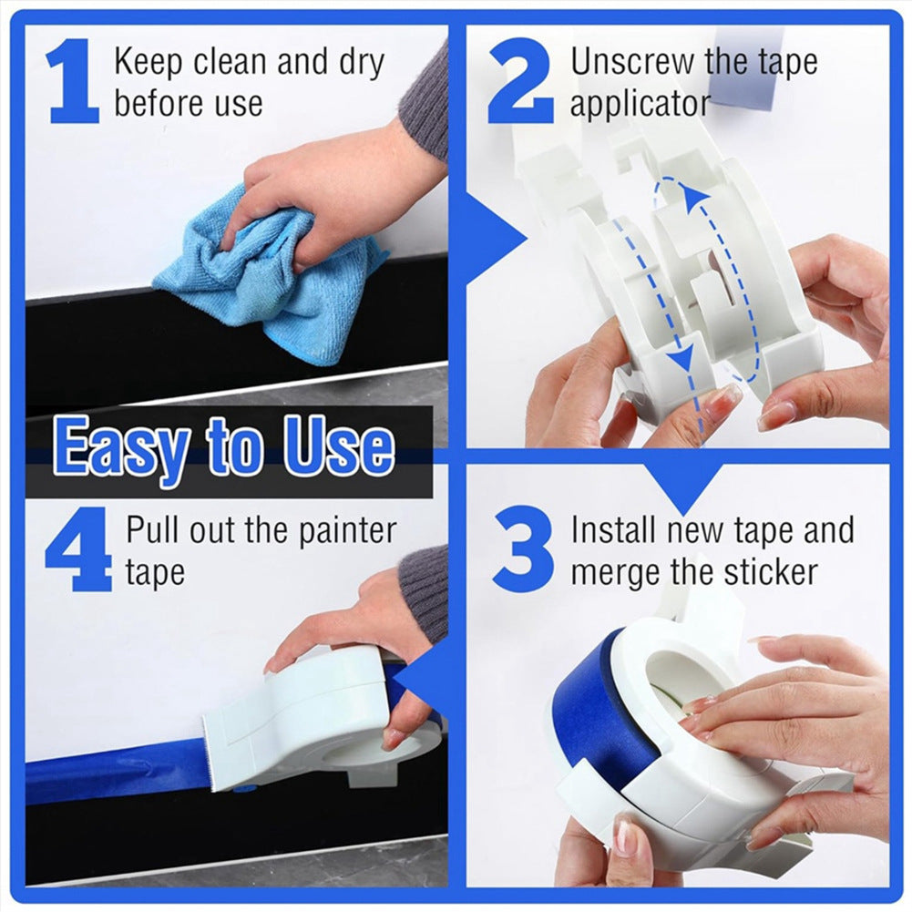 Painters Tape Applicator, Paint Tape Applicator for Trim, Windows and Door Frames, 1.37 Inches x 20 Yards