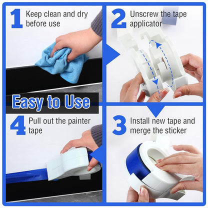 Painters Tape Applicator, Paint Tape Applicator for Trim, Windows and Door Frames, 1.37 Inches x 20 Yards