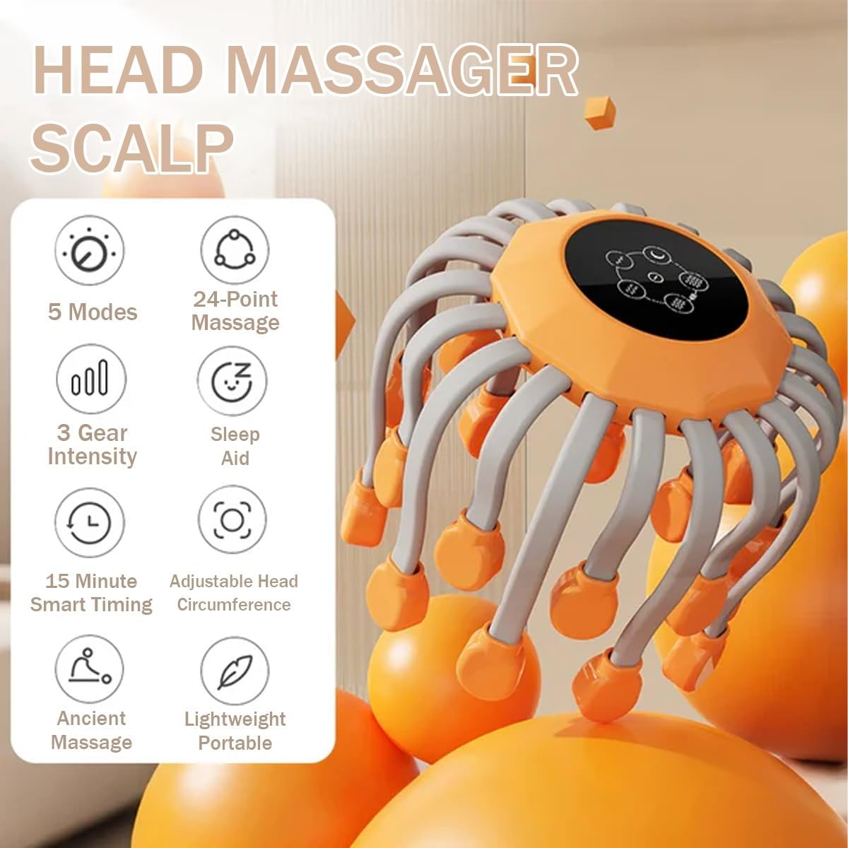 🔥💆🏼‍♂️Anti-Stress 360° All-Round Electric Scalp Massager