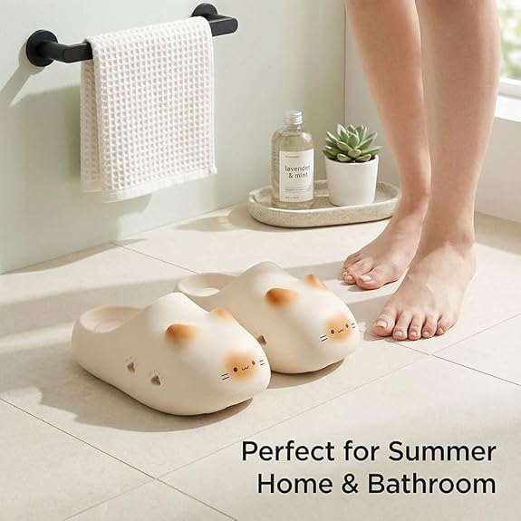 😸Cat paw print pattern summer shoes, unisex EVA slippers