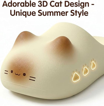 😸Cat paw print pattern summer shoes, unisex EVA slippers