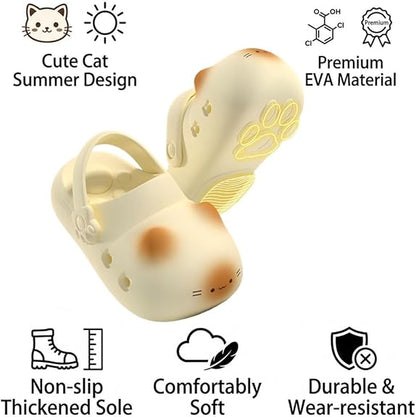 😸Cat paw print pattern summer shoes, unisex EVA slippers