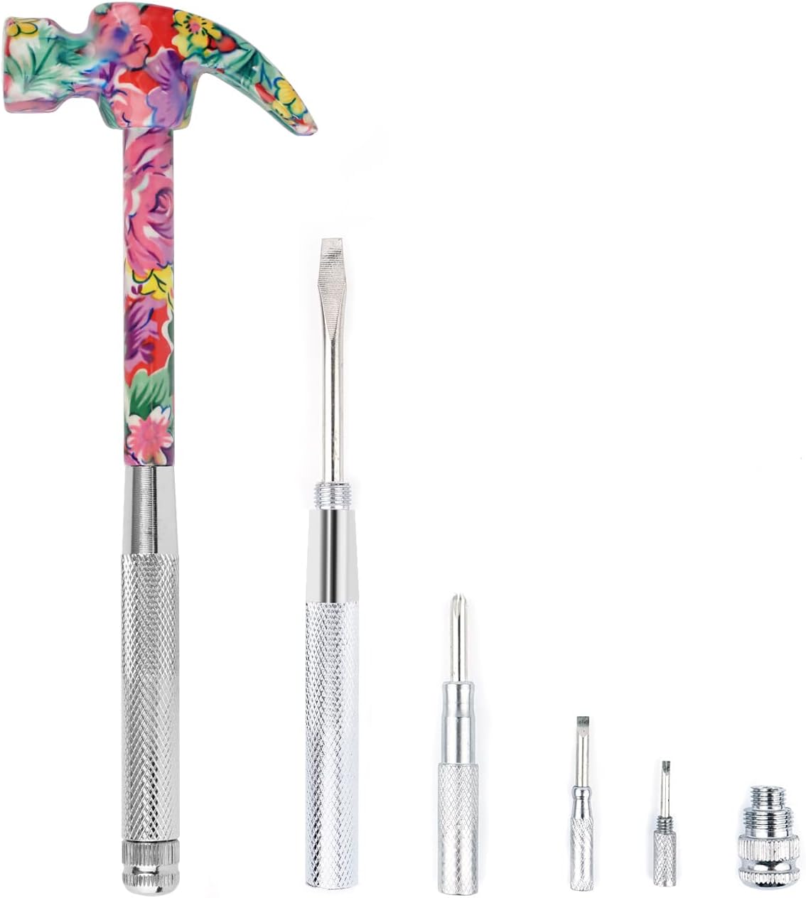 🛠️6 in 1 Multifunctional Floral Hammer & Screwdriver Tool Set🛠️