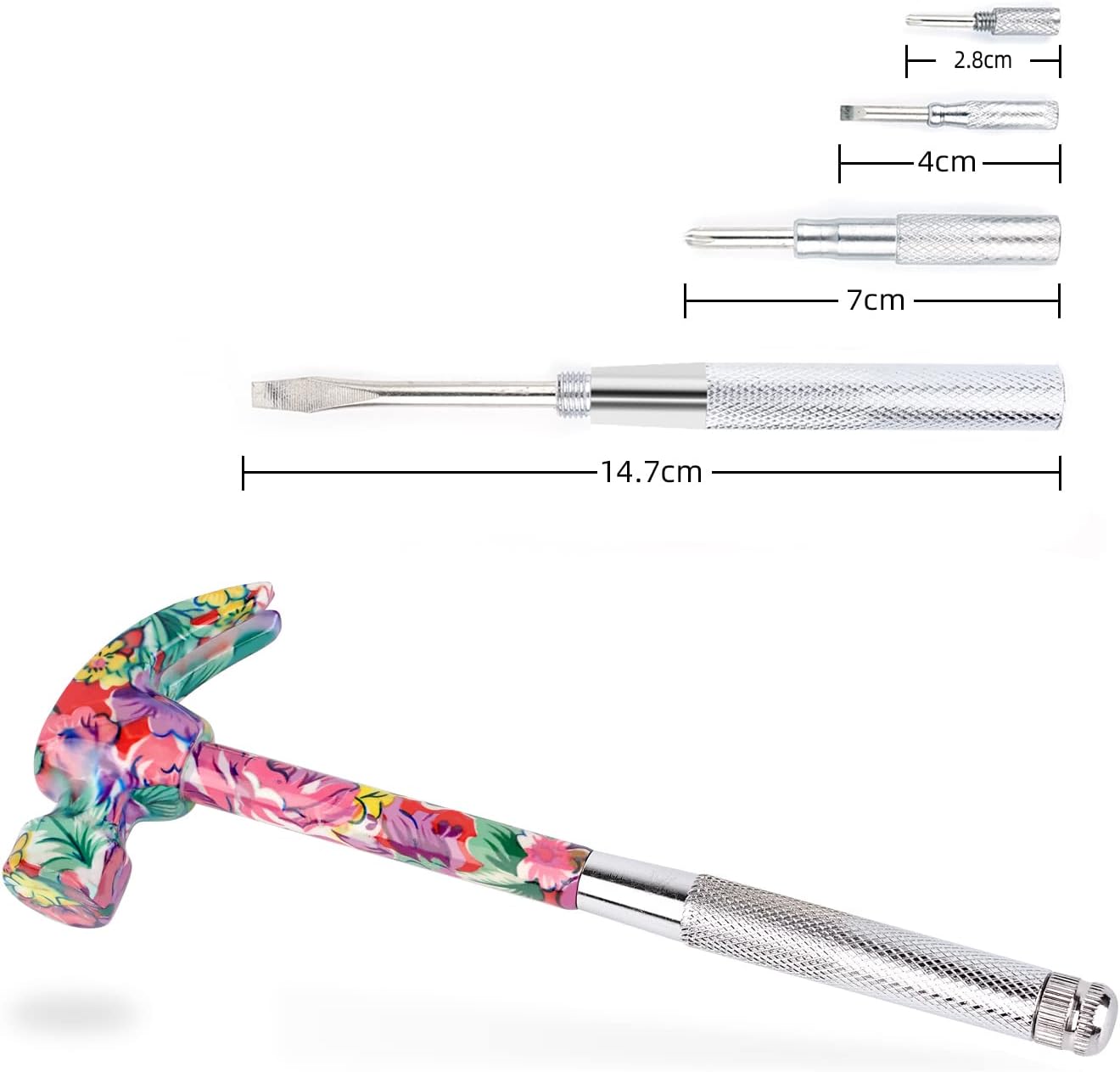 🛠️6 in 1 Multifunctional Floral Hammer & Screwdriver Tool Set🛠️