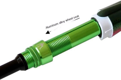 🎣Pack of 1 Mini Retractable Ice Fishing Rods 5.2FT Length Telescopic Carbon Fiber