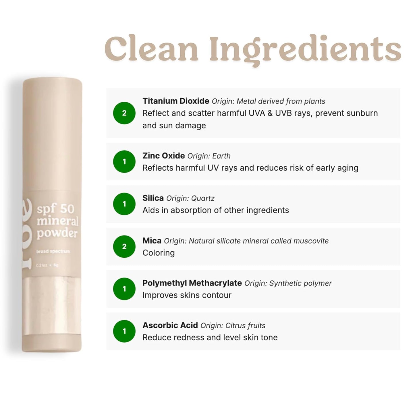 ☀️☀️Roe Wellness- SPF 50 Powder Sunscreen Mineral-Based, Non-Toxic Brush-on For Kids, Adults & Babies | For Scalp, Face & Body