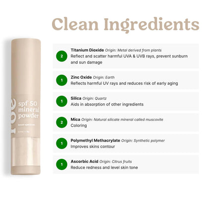 ☀️☀️Roe Wellness- SPF 50 Powder Sunscreen Mineral-Based, Non-Toxic Brush-on For Kids, Adults & Babies | For Scalp, Face & Body