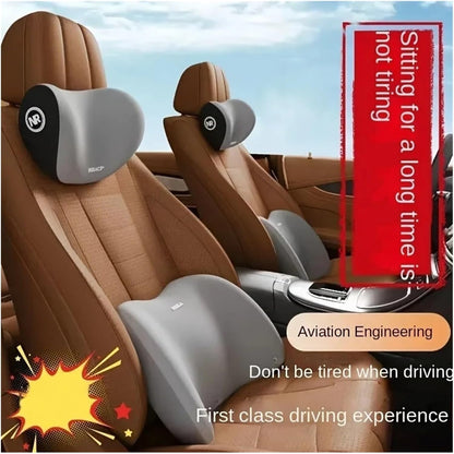 🚗💺Lumbar Support Pillow for Office Chair and Car Seat, Ergonomic Memory Foam Back Cushion with Adjustable Straps