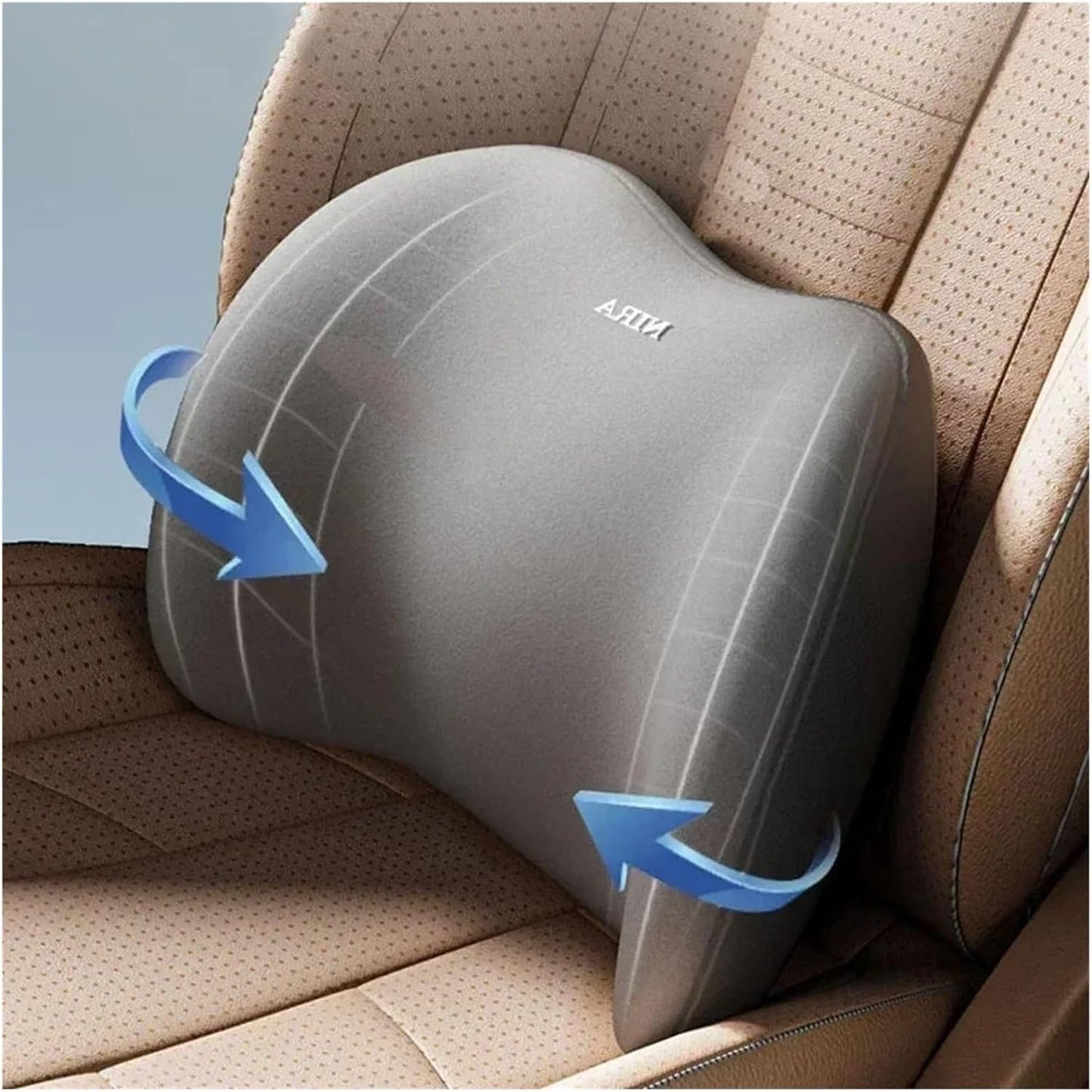 🚗💺Lumbar Support Pillow for Office Chair and Car Seat, Ergonomic Memory Foam Back Cushion with Adjustable Straps
