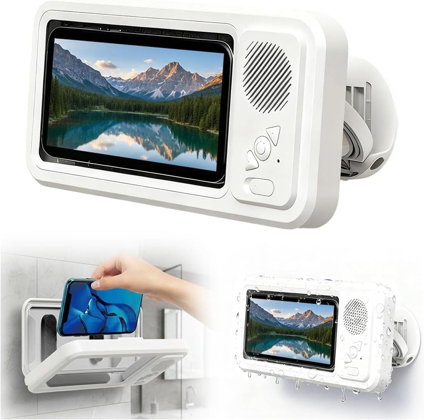 🚿🚿2026 New Waterproof Shower Phone Case for Any Phone, Shower Phone Holder with Wireless Bluetooth Speaker