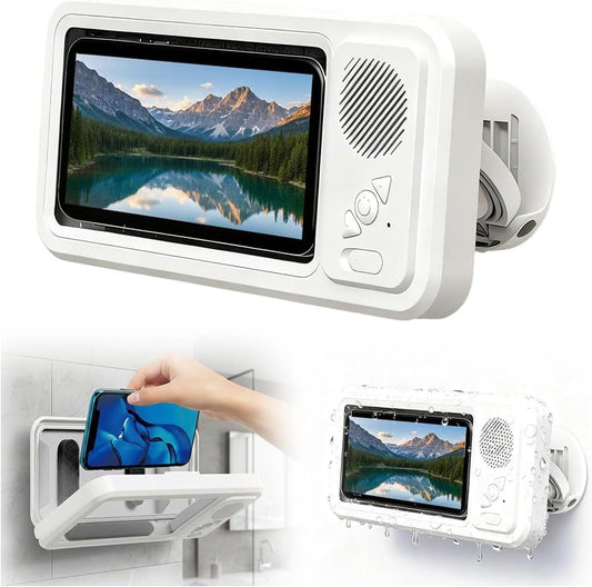 🚿🚿2026 New Waterproof Shower Phone Case for Any Phone, Shower Phone Holder with Wireless Bluetooth Speaker