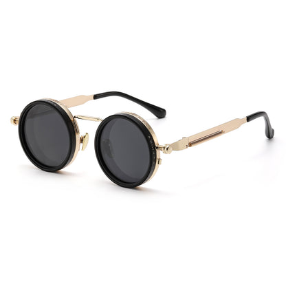 ☀️👓️Adjustable Tint Sunglasses, 1-9 Gears Rounded Polarized Glasses with Filter Lenses