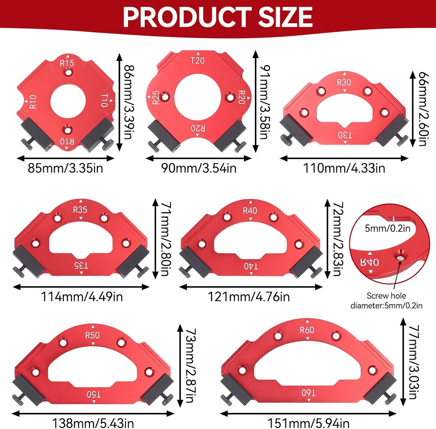 🛠️Radius Jig Router Templates for Routers Table Corner Woodworking Trimming Tool