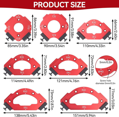 🛠️Radius Jig Router Templates for Routers Table Corner Woodworking Trimming Tool