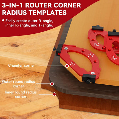 🛠️Radius Jig Router Templates for Routers Table Corner Woodworking Trimming Tool
