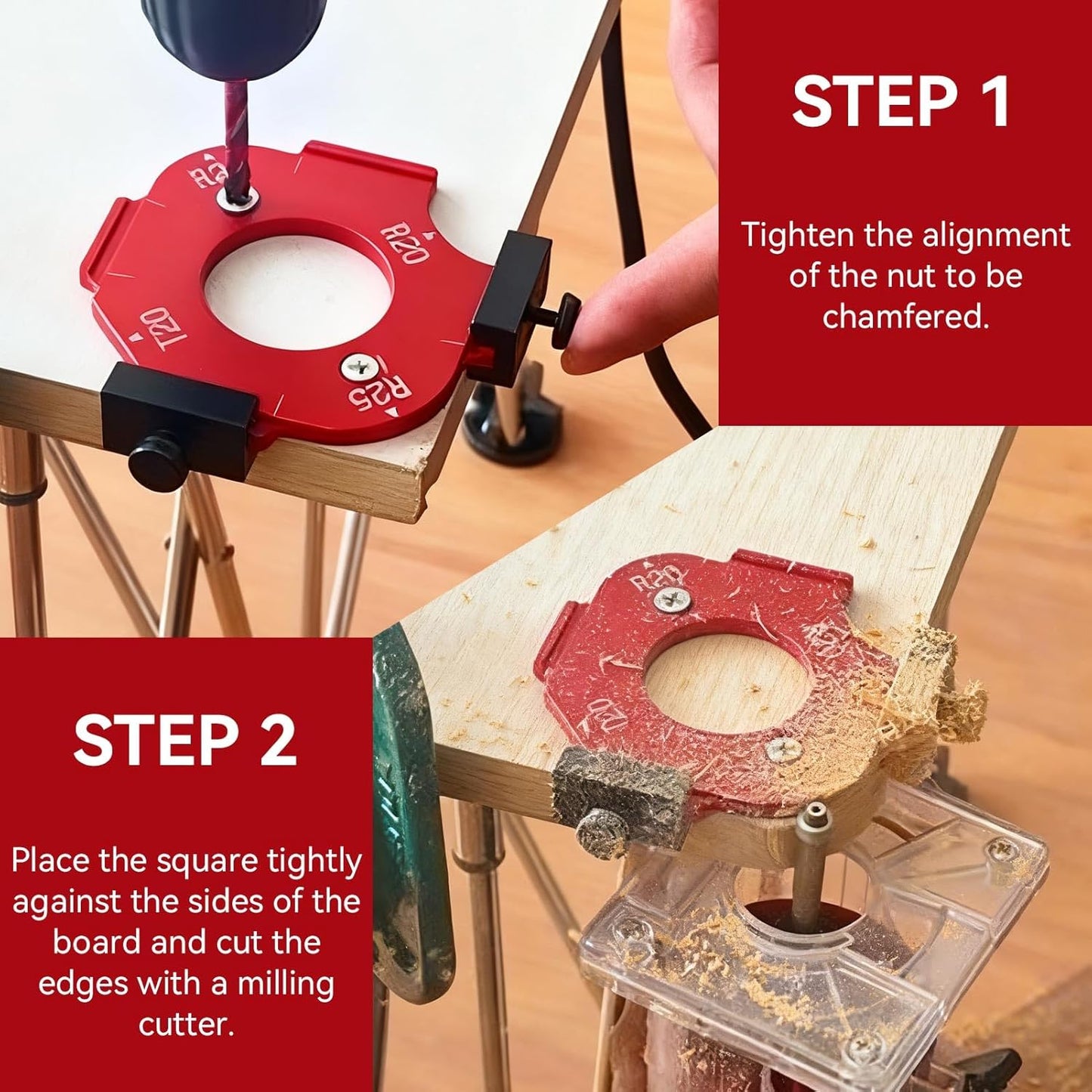 🛠️Radius Jig Router Templates for Routers Table Corner Woodworking Trimming Tool