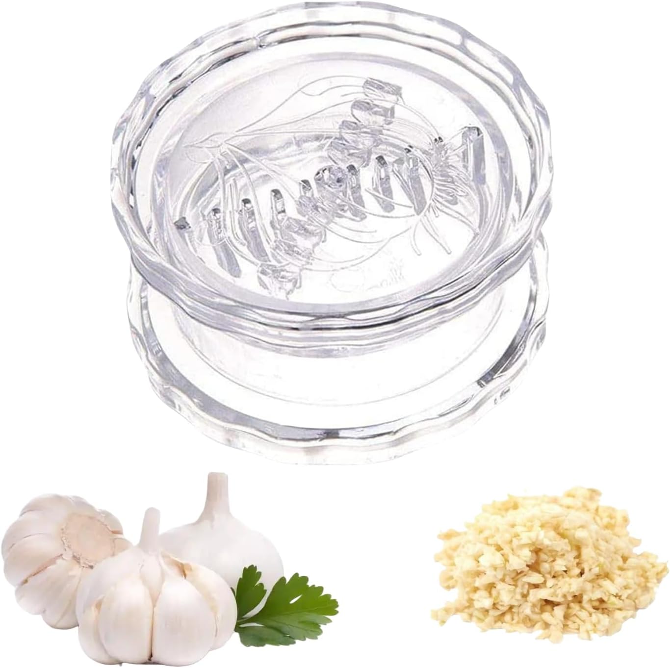 3 pcs Transparent Manual Garlic Twist for Garlic, Onion, Ginger, Herbs, Nuts
