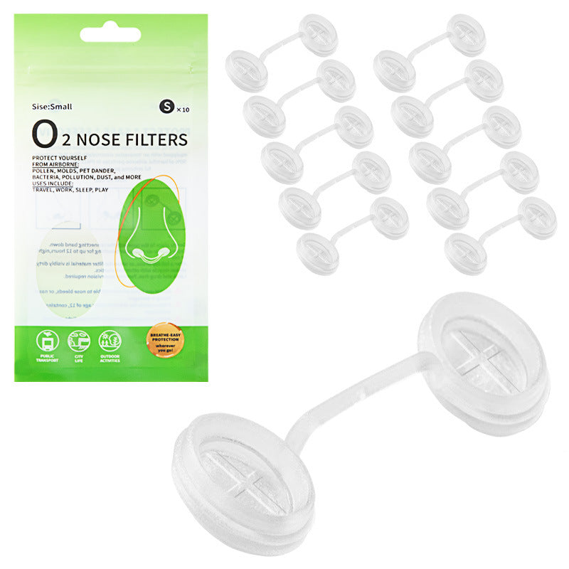 2 packs Integrated disposable dustproof nasal filter – an invisible nose clip mask specifically designed to block industrial dust, mist, and pollutants(10 per pack)