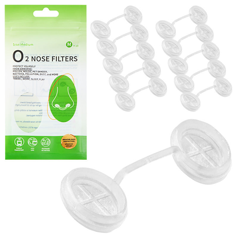 2 packs Integrated disposable dustproof nasal filter – an invisible nose clip mask specifically designed to block industrial dust, mist, and pollutants(10 per pack)