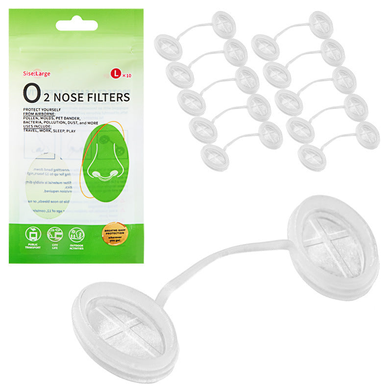 2 packs Integrated disposable dustproof nasal filter – an invisible nose clip mask specifically designed to block industrial dust, mist, and pollutants(10 per pack)