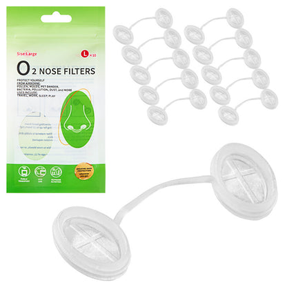 2 packs Integrated disposable dustproof nasal filter – an invisible nose clip mask specifically designed to block industrial dust, mist, and pollutants(10 per pack)