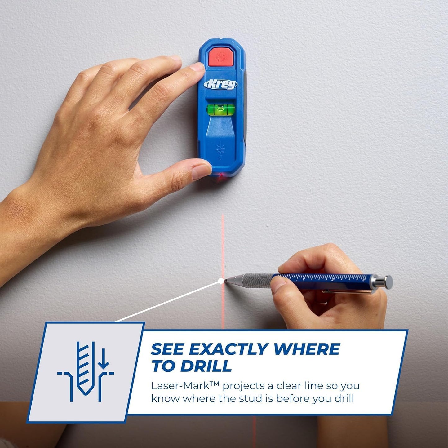 🛠️🛠️Magnetic Stud Finder with Laser-Mark and Precise Stud Magnet