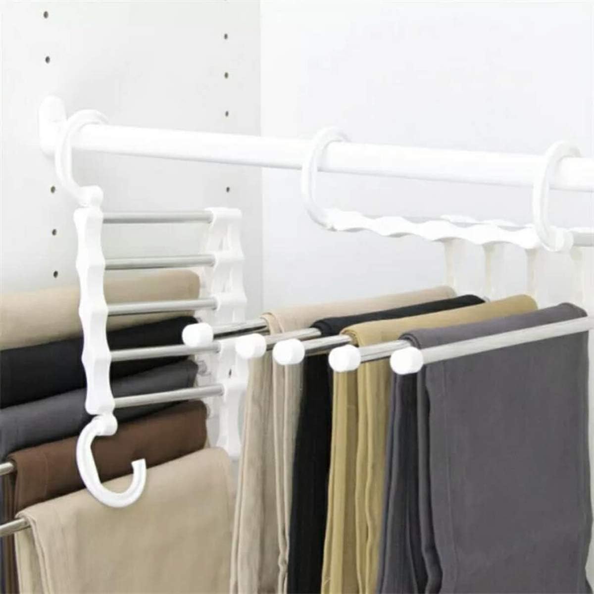 ✨️✨️Hanging Type Non-Pleated Pants Rack,  Creative Shape Saves 5 Times Space(2nd Half Price)