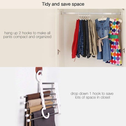 ✨️✨️Hanging Type Non-Pleated Pants Rack,  Creative Shape Saves 5 Times Space(2nd Half Price)