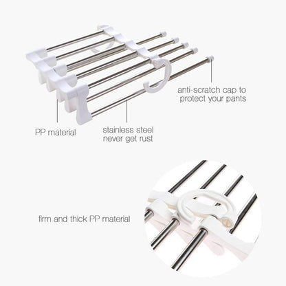 ✨️✨️Hanging Type Non-Pleated Pants Rack,  Creative Shape Saves 5 Times Space(2nd Half Price)