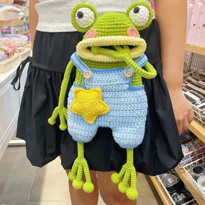 ✨️✨️Crochet Big Mouth Frog Cell Phone Bag