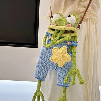✨️✨️Crochet Big Mouth Frog Cell Phone Bag
