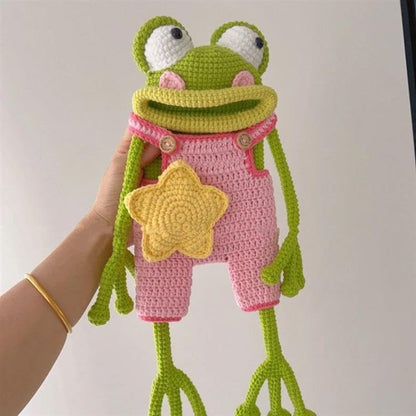 ✨️✨️Crochet Big Mouth Frog Cell Phone Bag