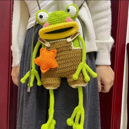 ✨️✨️Crochet Big Mouth Frog Cell Phone Bag