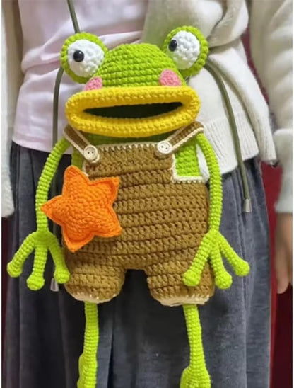 ✨️✨️Crochet Big Mouth Frog Cell Phone Bag