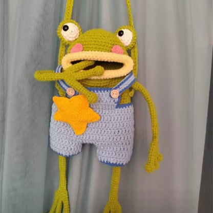 ✨️✨️Crochet Big Mouth Frog Cell Phone Bag