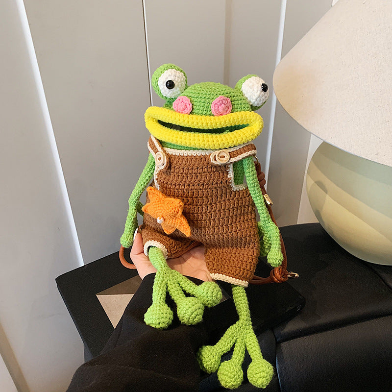 ✨️✨️Crochet Big Mouth Frog Cell Phone Bag