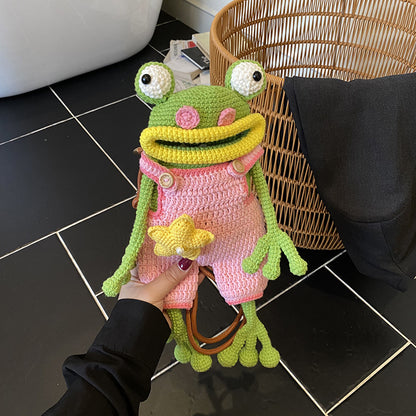 ✨️✨️Crochet Big Mouth Frog Cell Phone Bag