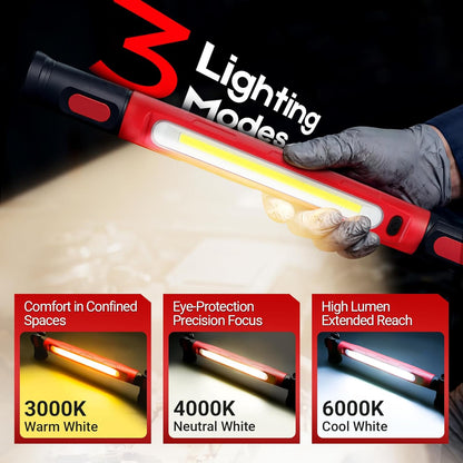 🧲🌟Magnetic Work Light, Portable Under Hood Lights Machanic Tools for Car Repairing, Inspection, Garage, Emergency