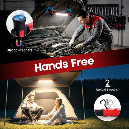 🧲🌟Magnetic Work Light, Portable Under Hood Lights Machanic Tools for Car Repairing, Inspection, Garage, Emergency