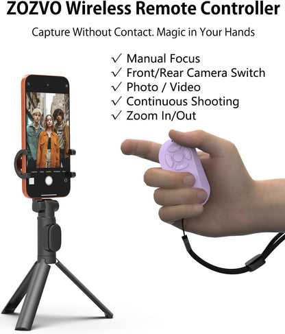 📱Wireless Remote Controller for iOS/Android Bluetooth Remote Control for TikTok Scrolling/Camera/Video Recording/Kindle App