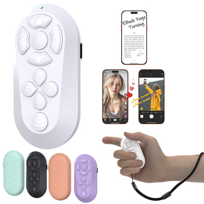 📱Wireless Remote Controller for iOS/Android Bluetooth Remote Control for TikTok Scrolling/Camera/Video Recording/Kindle App